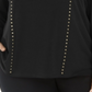 Calvin Klein Women's Crew Neck with Stud Detail Top Black  Size 1X