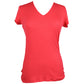 INC Women's Ribbed Short Sleeve T-Shirt Pink Size Medium