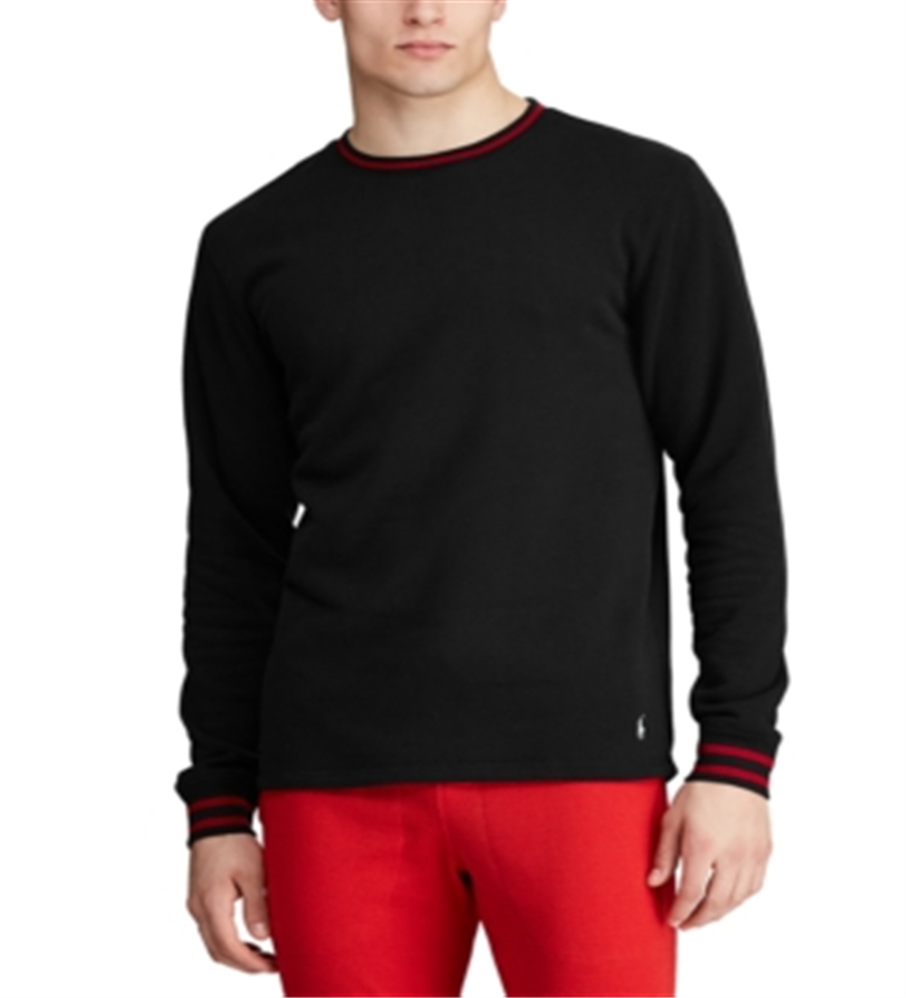 Polo Ralph Lauren Men's Brushed Fleece Pajama Shirt Black Size Medium