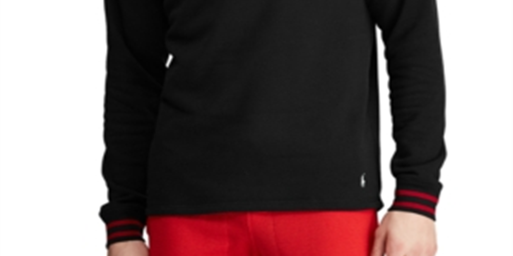 Polo Ralph Lauren Men's Brushed Fleece Pajama Shirt Black Size Medium