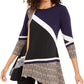 Alfani Women's Printed High Low Tunic Black Size X-Large