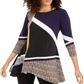Alfani Women's Printed High Low Tunic Black Size X-Large