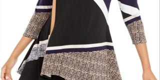 Alfani Women's Printed High Low Tunic Black Size X-Large