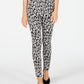 INC International Concepts Women's Leopard Print Skinny Pants Black Size 8
