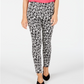 INC International Concepts Women's Leopard Print Skinny Pants Black Size 8
