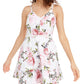 Speechless Women's Juniors Floral Mini Cocktail Dress White Size 3