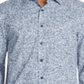 Tallia Men's Sequin Print Performance Button Down Shirt Gray Size Medium