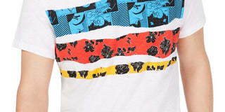 INC Men's Tee Graphic Graphic T-Shirt White Size Medium