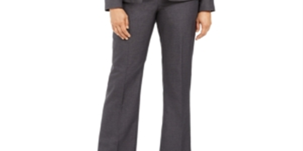 Le Suit Women's Business Career Pant Suit Gray Size 8