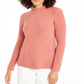Alfani Women's Mock Neck Boucle Sweater Pink Size X-Small