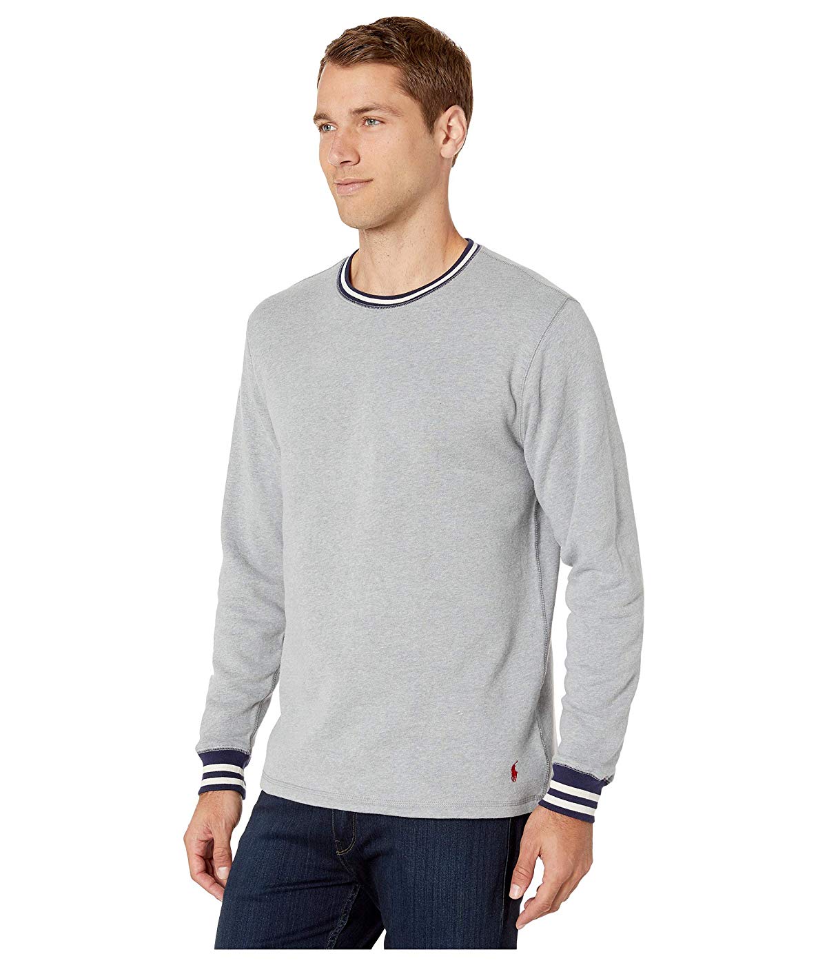 Polo Ralph Lauren Men's Brushed Fleece Pajama Shirt Gray Size Small