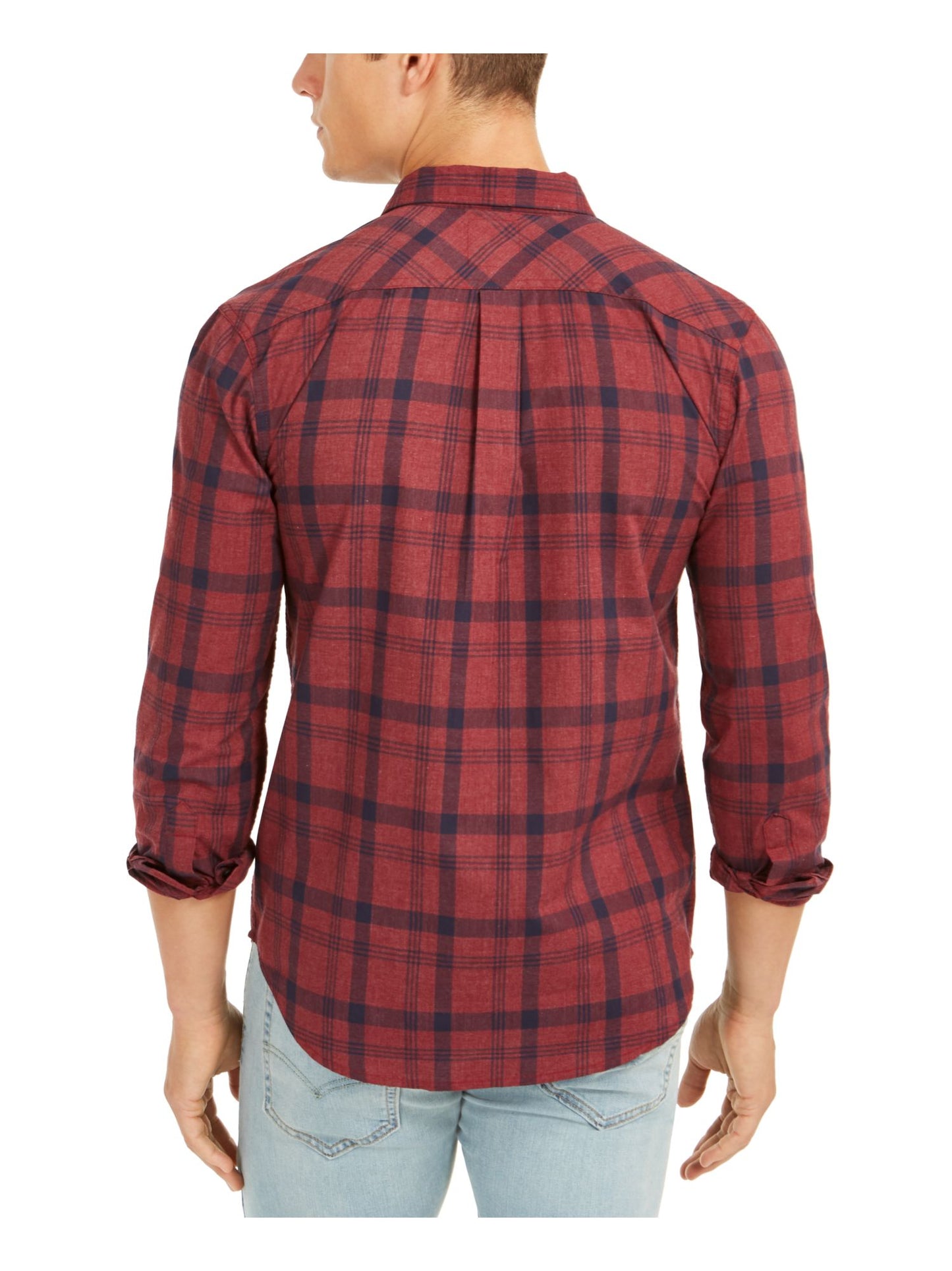 Levi's Men's Reese Plaid Shirt Red Size Small