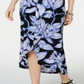 JM Collection Women's Floral Tea-Length Wrap Skirt Black Size Small