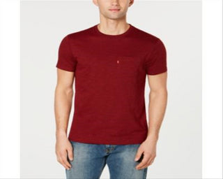 Levi's Men's Heathered Pocket T-Shirt Wine Size M