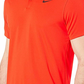 Nike Men's  Solid Collared Polo Shirt Orange Size Small
