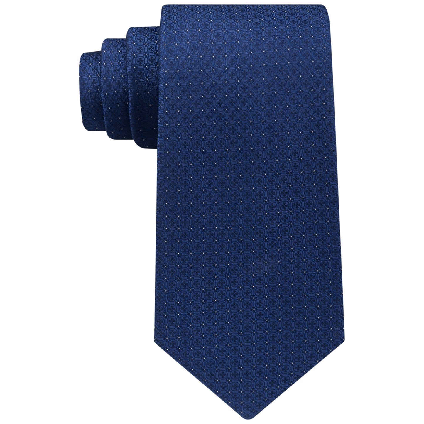 Calvin Klein Men's Filetto Medallion Self-tied Necktie Blue Size Regular