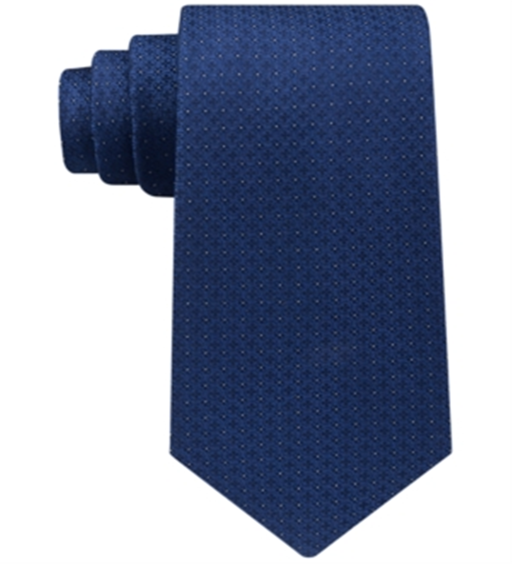 Calvin Klein Men's Filetto Medallion Self-tied Necktie Blue Size Regular
