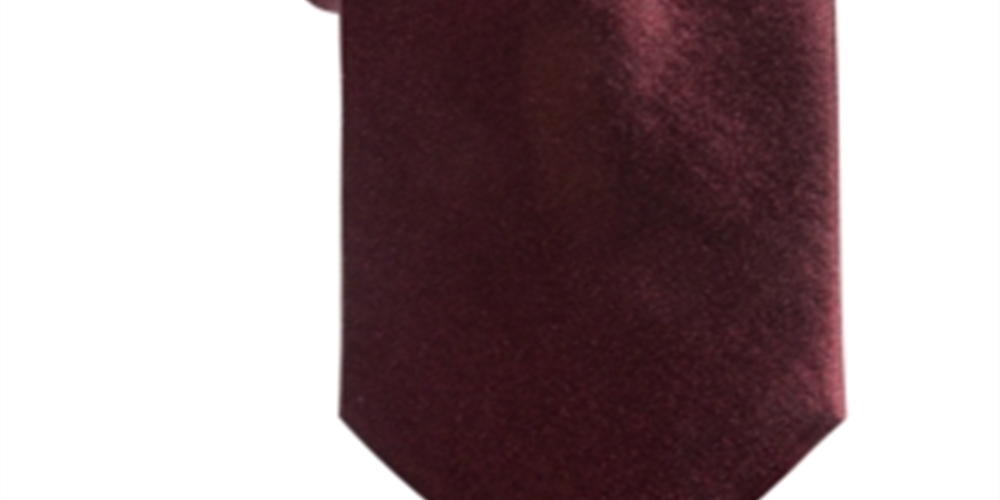 ALFANI Mens Wine Satin Slim Neck Tie Red One Size