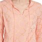 Charter Club Women's Foil Print Linen Top Orange Size X-Small
