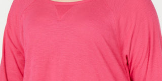 Calvin Klein Women's Cold Shoulder 3/4 Sleeve Square Neck Hi Lo Top Purple Size 3X