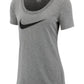 Nike Women's Scoop Neck Short Sleeve Graphic T-Shir Gray Size Medium