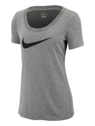 Nike Women's Scoop Neck Short Sleeve Graphic T-Shir Gray Size Medium