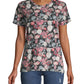 Lucky Brand Women's Cotton Printed T-Shirt Black Size X-Large