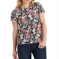 Lucky Brand Women's Cotton Printed T-Shirt Black Size X-Large