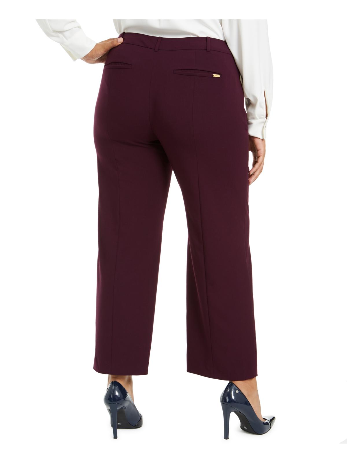 Calvin Klein Women's Business Workwear Plus Dress Pants Purple Size 22W