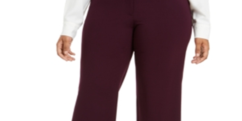 Calvin Klein Women's Business Workwear Plus Dress Pants Purple Size 22W