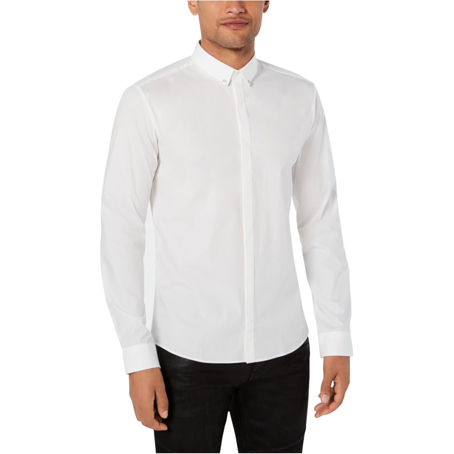 Hugo Boss Men's Hardware Tip Button up Shirt White Size Small