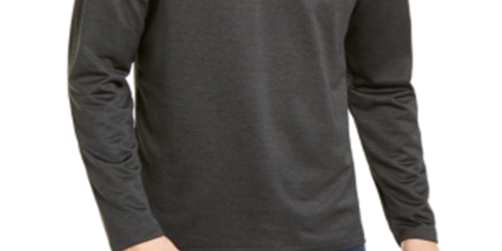 Calvin Klein Men's Space Dyed Quarter Zip Sweater Black Size Large