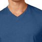Alfani Mens Slub V-Neck T-Shirt Blue Size Large