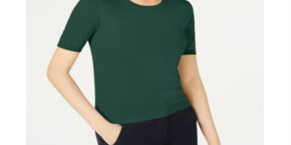Weekend Max Mara Women's Corte Ribbed Trim Sweater Green Size Large