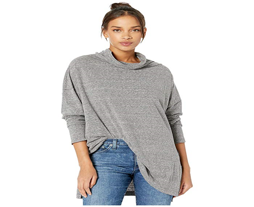 Free People Women's Bella Vista Tunic Top Grey Size Large