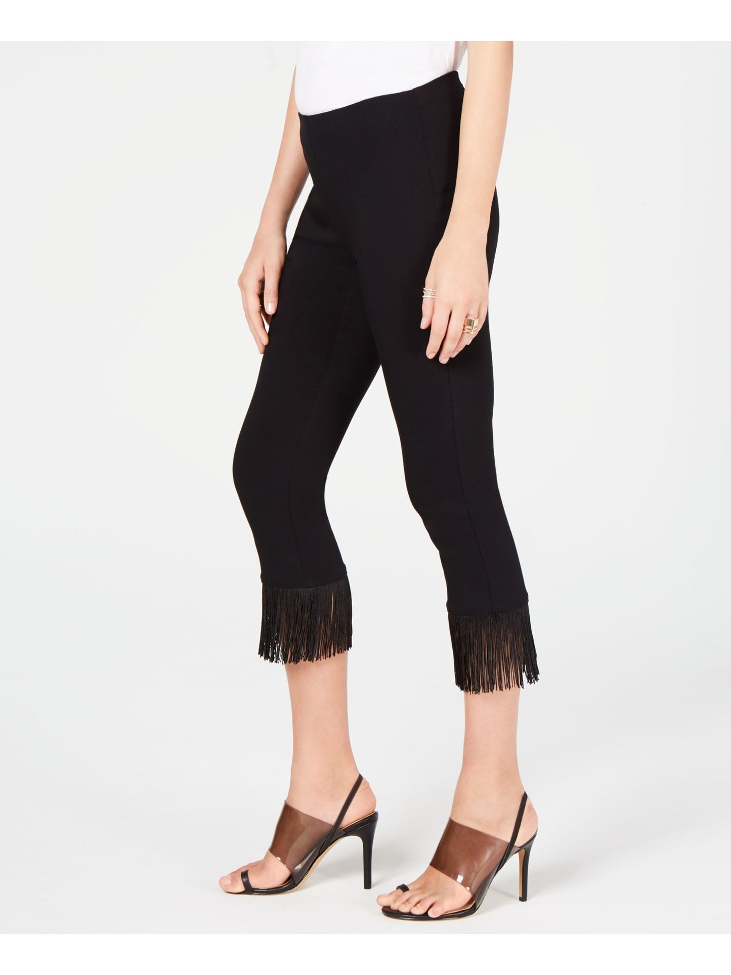 INC Women's  Cropped Pants Black Size 0