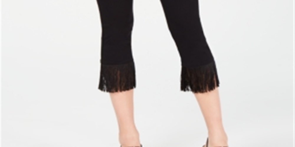 INC Women's  Cropped Pants Black Size 0