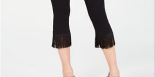 INC Women's  Cropped Pants Black Size 0