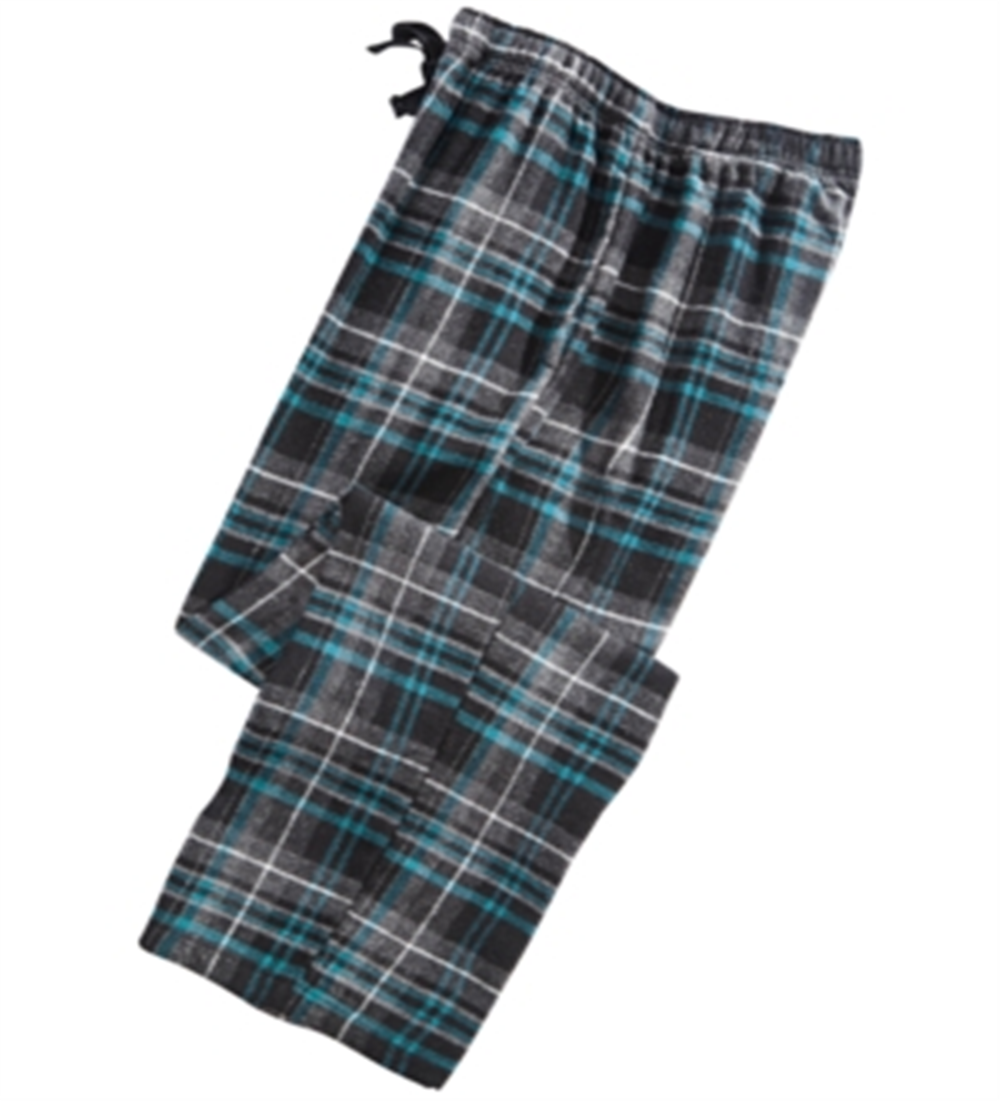 Perry Ellis Men's Plaid Flannel Pajama Pants Black Size Small