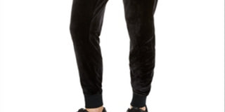 Calvin Klein Women's Velour Jogger Pants Black Size Small
