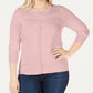 Charter Club Women's Long Sleeve Crew Neck Top Plus Pink Size 3X