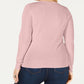 Charter Club Women's Long Sleeve Crew Neck Top Plus Pink Size 3X