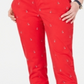 Tommy Hilfiger Women's Boat Print Chino Pants Red Size 8