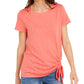 INC International Concepts Women's Ruched T-Shirt  Orange Size XL