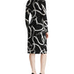 RALPH LAUREN Women's Printed Long Sleeve V Neck Knee Length Body Con Dress  Black Size 10 P