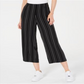 Bar III Women's Cropped Stripe Pants Black Size 10