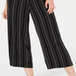 Bar III Women's Cropped Stripe Pants Black Size 10