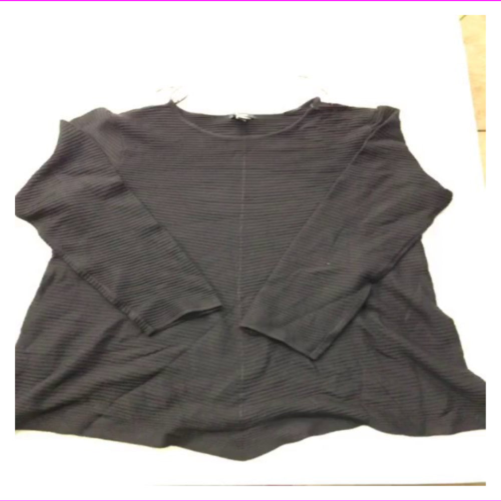 Alfani Women's Ribbed Snap Detail Sweater Black Size X-Large