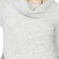Style & Co Women's Cowl-Neck Waffle-Knit Sweater Gray Size XS