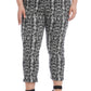 Karen Kane Women's Snake Print Piper Pants Black Size 3X